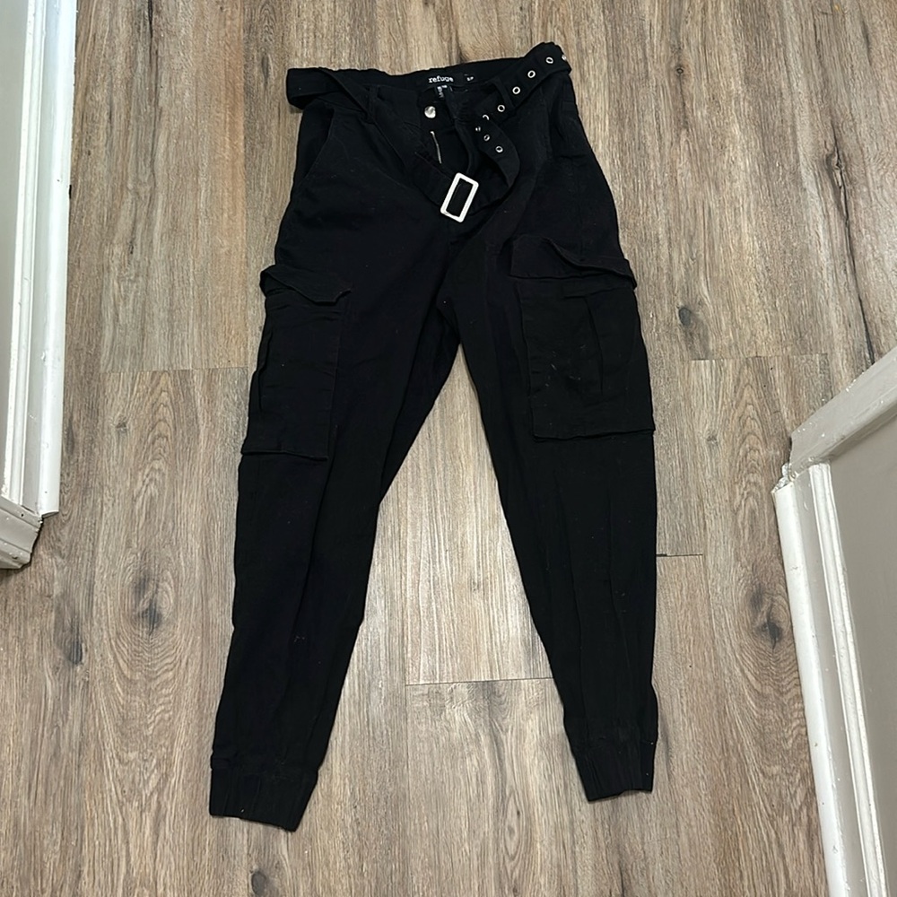 black cargo pants